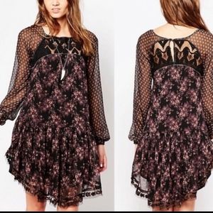 FREE PEOPLE Elsie Midnight Gardens Dress